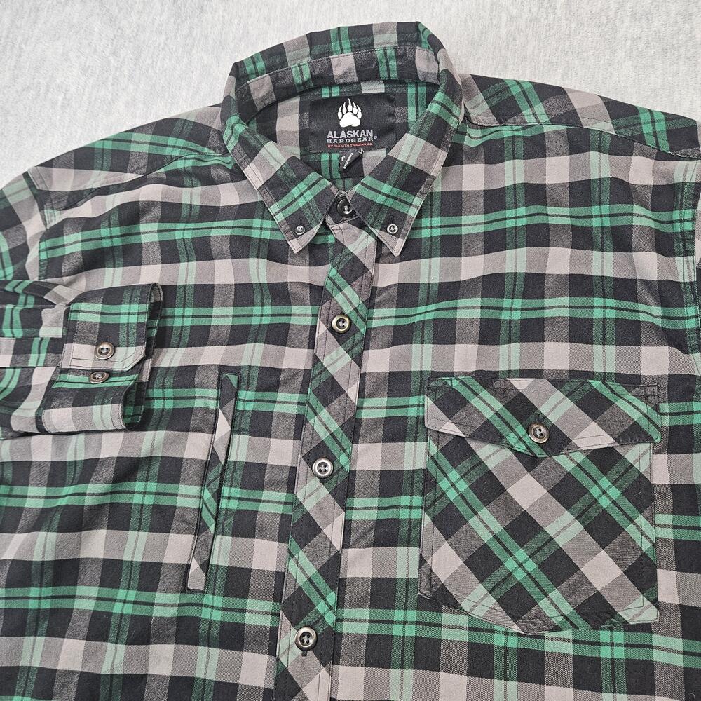 Alaskan Hardgear Shirt Mens 2XLT Boars Nest Plaid Flannel Button Down